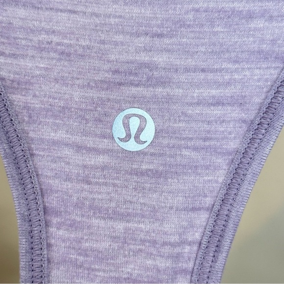 Lululemon Essential Tank Top Racerback Flowy Heathered Dusty Dawn Purple Size 6 - Picture 8 of 9
